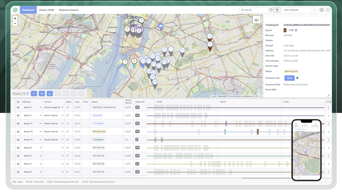 Greenlight Delivery Management Dashboard